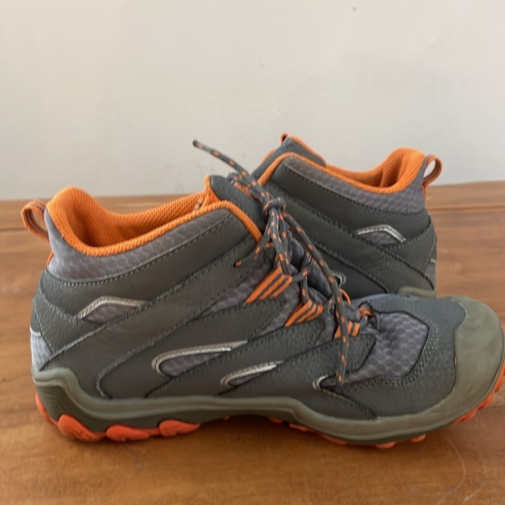 Merrell Chameleon Hiker Hiking Shoes Grey Orange Size 5 - Picture 6 of 14